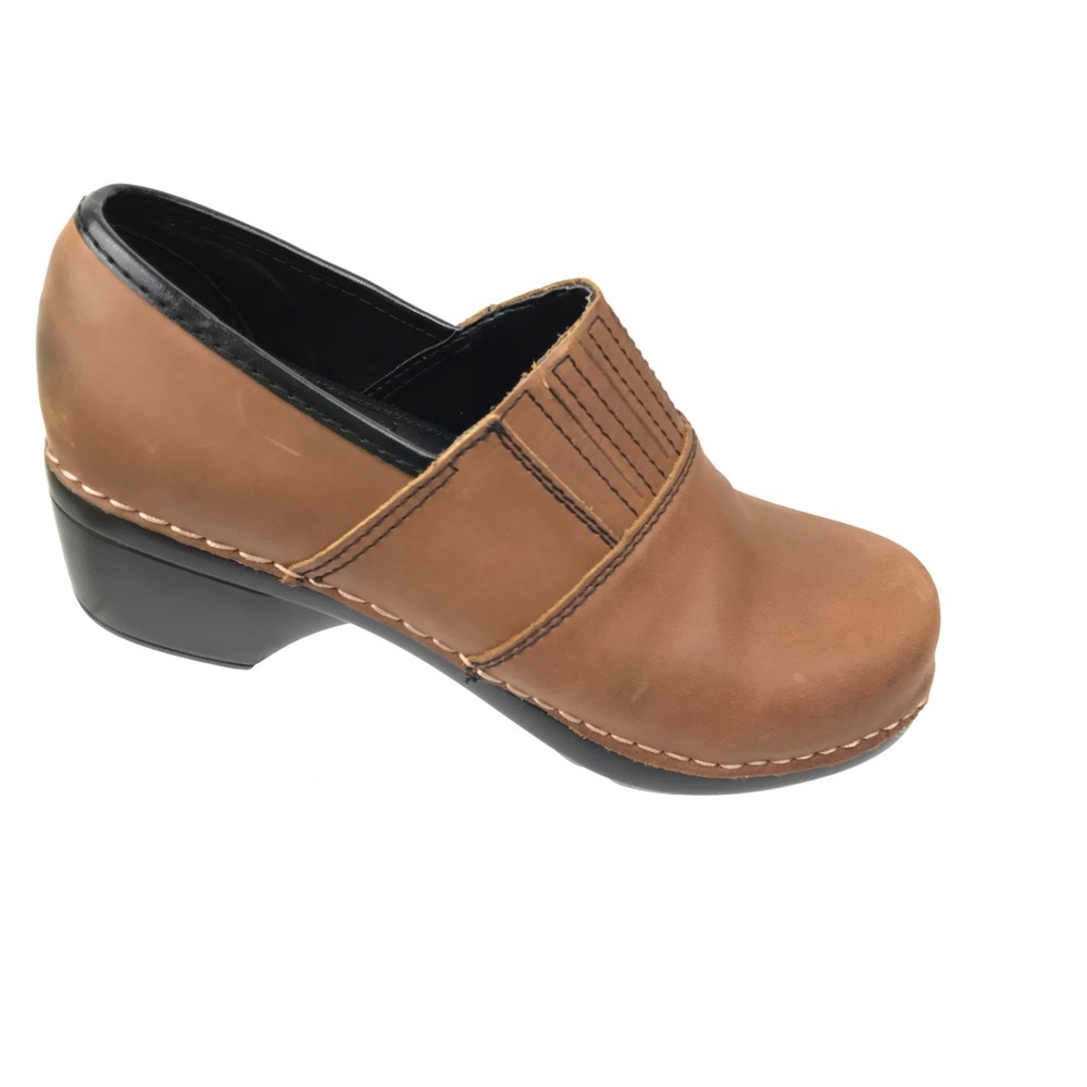 BJORNDAL Brown Leather Clogs Shoes Womens Size 9.5